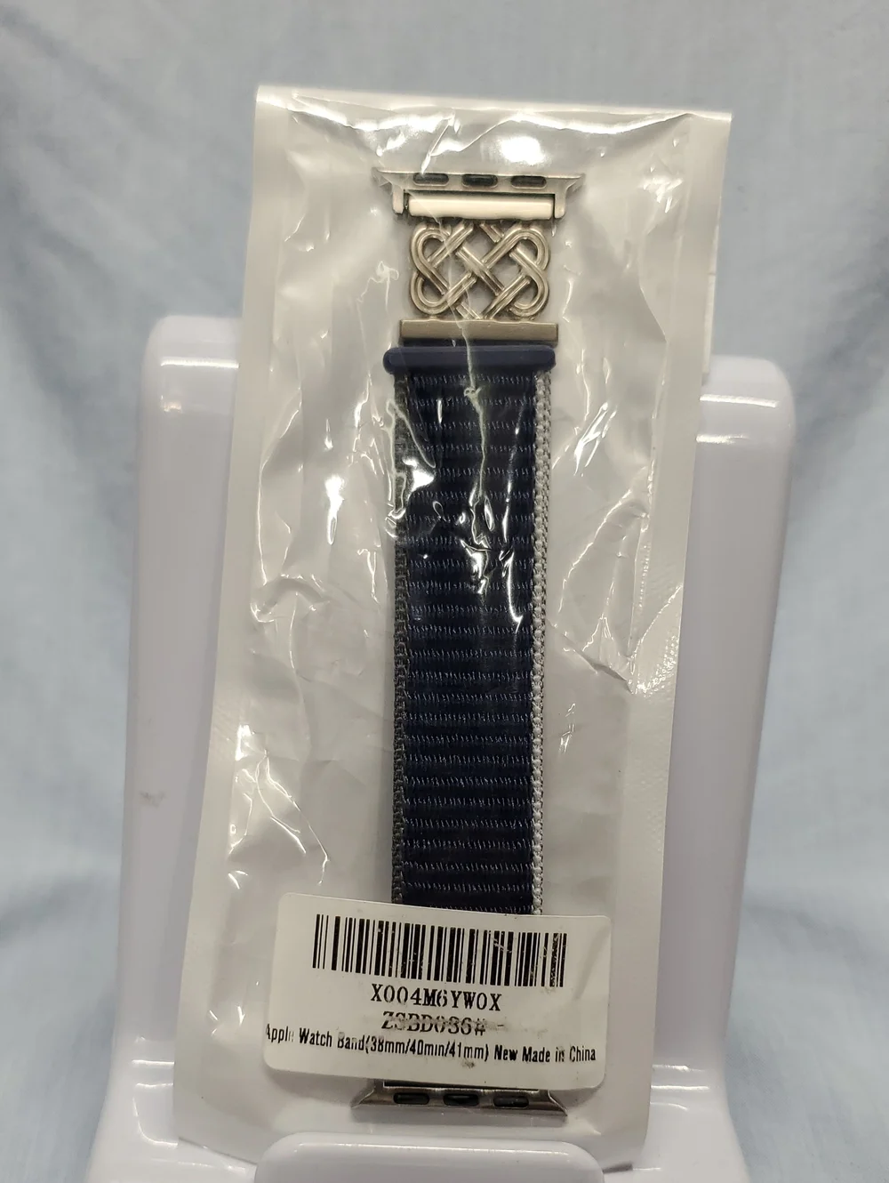 Navy Braided Loop Nylon Watch Band for Men